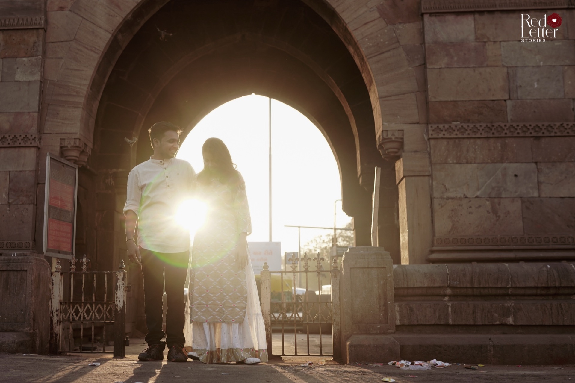 Dusk couple portrait